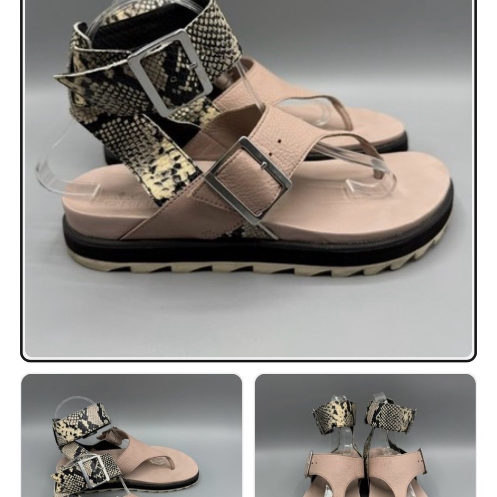 Sorel Beige Leather Sandals